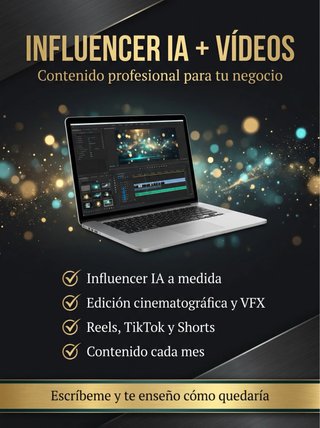 Contenido IA + edición profesional + Influencer IA