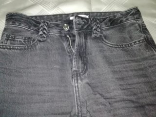 Pantalón vaquero Mango negro mujer