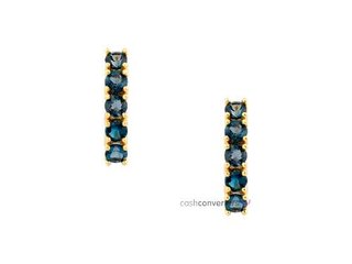 pendientes oro 18k con piedra con topacio