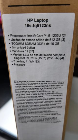 Portátil HP 15s-fq123ns Gris/Plata
