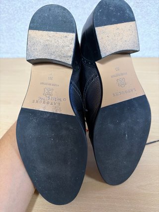 Mocasines de piel Latouche Negros y Plateados