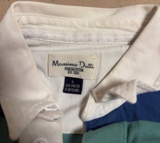 Polo Massimo Dutti rayas azul y verde