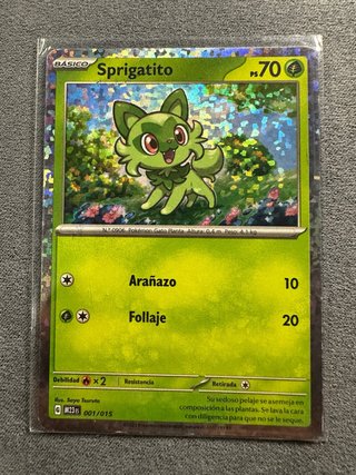 Carta Pokémon Sprigatito Básico PS 70