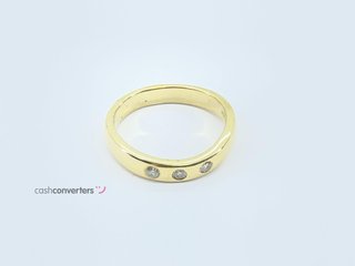anillo oro 18k con piedra con diamante