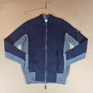 Stone Island Maglia Zip Blu/Grigio Taglia M