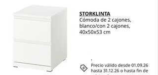 Mesitas de noche Ikea blancas