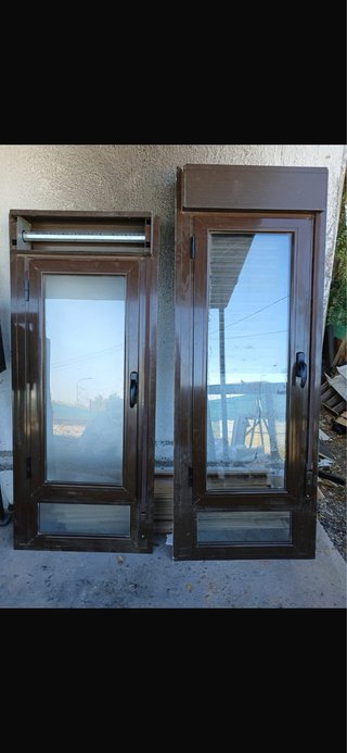 Conjunto 2 ventanas y 1 puerta balcon con persiana