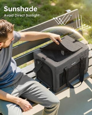 PECUTE transportín gatos hasta 5kg robusto gris