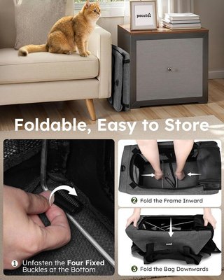 PECUTE transportín gatos hasta 5kg robusto gris