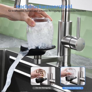 LAKEBAYMZC Grifo Cocina Extraible Lavavaso 3 Modos