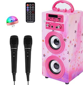 Karaoke Portátil DYNASONIC 2 Micrófonos BT