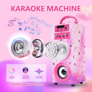 Karaoke Portátil DYNASONIC 2 Micrófonos BT