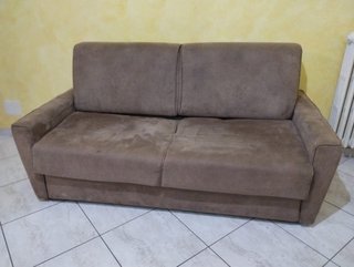 Divano letto 3 posti tortora