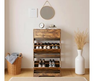 Zapatero Xbro Estrecho Madera 12 Pares