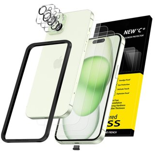3xProtettore per iPhone 15 Plus + 3xLente per Fotocamera