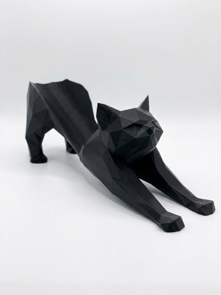 Botellero Gato Negro Diseño Geométrico
