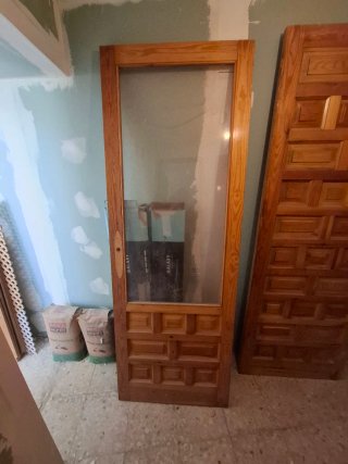 Conjunto 3 hojas puerta castellana madera