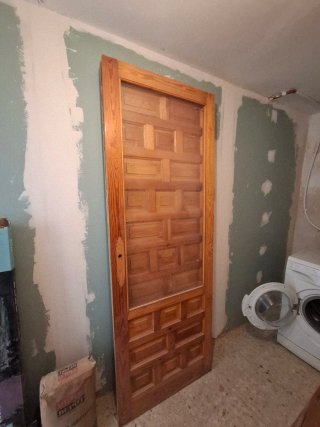 Conjunto 3 hojas puerta castellana madera