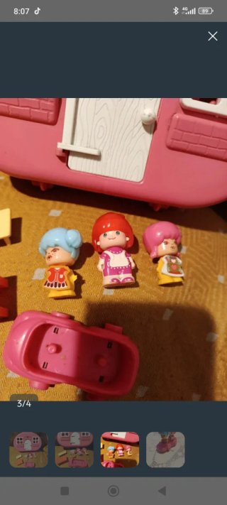 Casita Pin y Pon rosa con accesorios