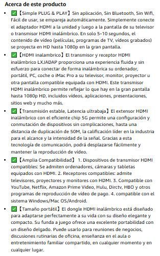 Transmisor HDMI inalámbrico · Nuevo