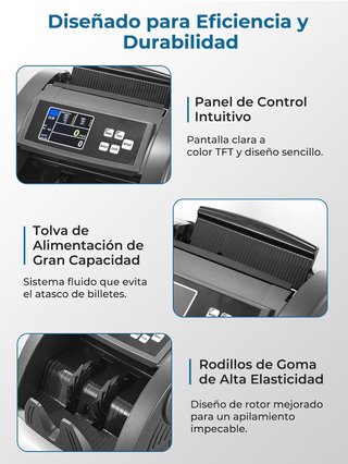 Contador Billetes con Detección de Falsificación