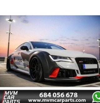 Paragolpes delantero + Añadido Carbono para Audi A