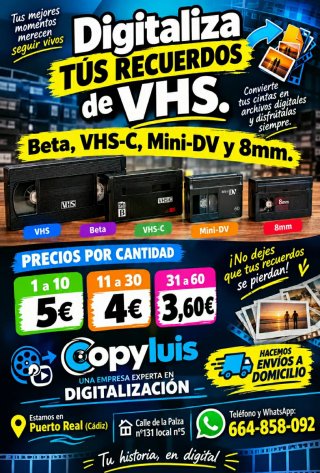 Digitalización de cintas antiguas Copyluis