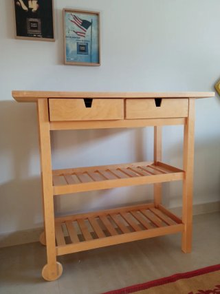 Carrito de cocina de madera Ikea Förhöja