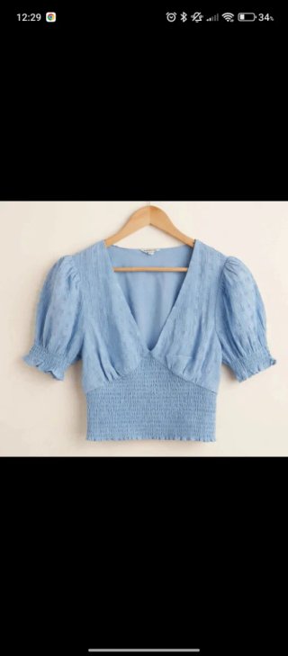 Blusa top azul talla S