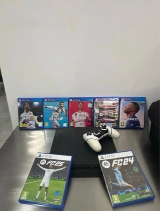 PS4 (PlayStation 4) Negra + Juegos
