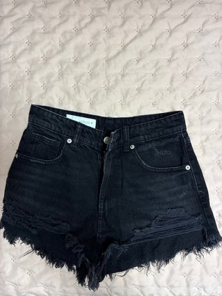 Shorts vaqueros negros Zara Talla 34