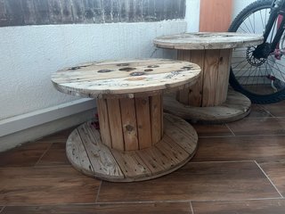 Bobinas de madera decorativas (2 unidades)
