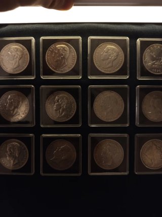 Lote de monedas históricas españolas de plata 900