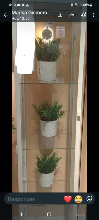 Vitrina Ikea Aluminio Blanco y Cristal