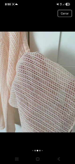 Jersey fino punto rosa talla única