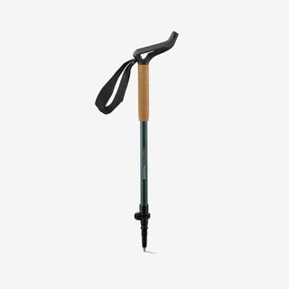 Bastón de trekking y marcha ergonómico, MT500 verde