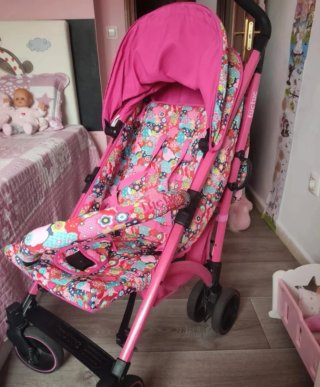 Carro Tuc Tuc rosa estampado niña