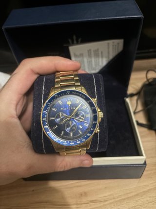 Reloj Maserati Cronógrafo Azul Dorado