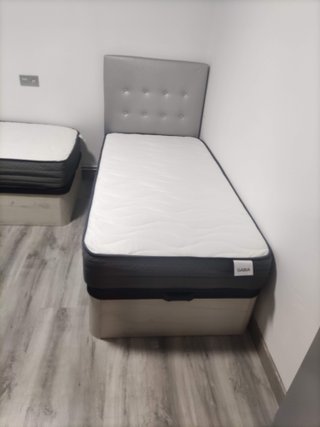 Cama canapé GABIA beige y gris