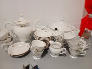 Vajilla vintage porcelana floral