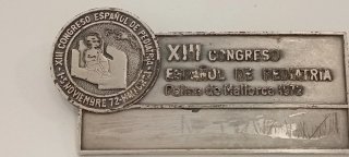PLACA CONMEMORATIVA XIII CONGRESO ESPAÑOL PEDIATRÍ
