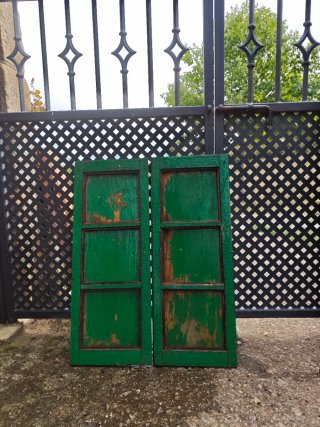 Ventanas viejas de roble