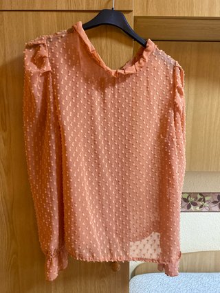 Blusa naranja clarito manga larga
