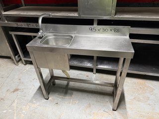 Fregadero industrial  95x30x85