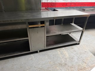 Mueble cafetero acero inoxidable 280x60x100