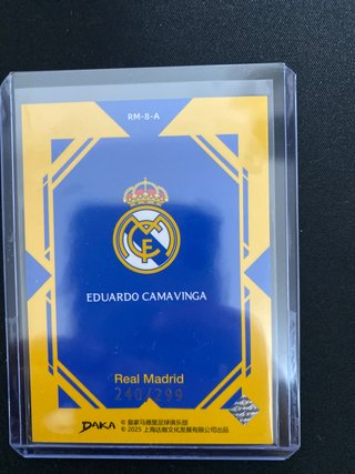 Tarjeta Eduardo Camavinga Real Madrid numerada