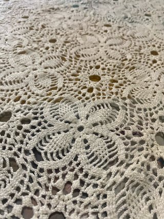 Tapete Crochet Blanco