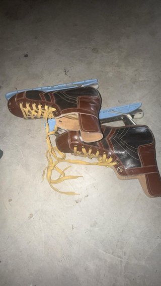 Patines de Hielo Vintage Marrones