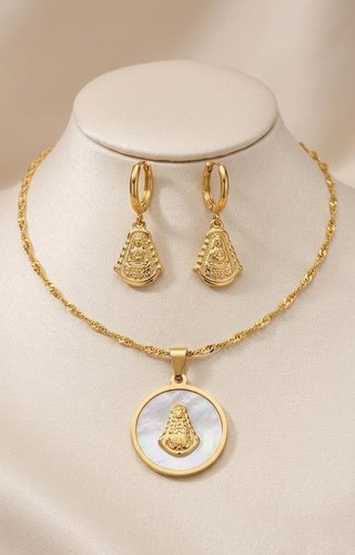 Conjunto Virgen Rocío Niña Pendientes Gargantilla