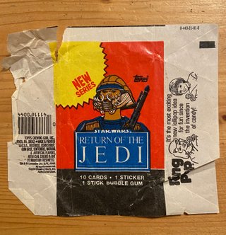 3 Envoltorios Star Wars Retorno Jedi Topps Vintage